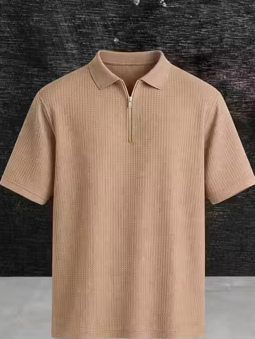 Premium Fabric Half Zip Collar T-Shirt