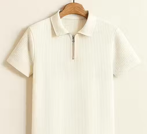Premium Fabric Half Zip Collar T-Shirt