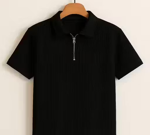 Premium Fabric Half Zip Collar T-Shirt