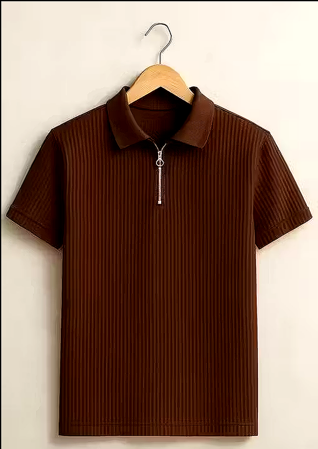 Premium Fabric Half Zip Collar T-Shirt