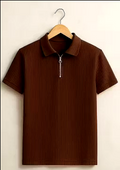 Premium Fabric Half Zip Collar T-Shirt